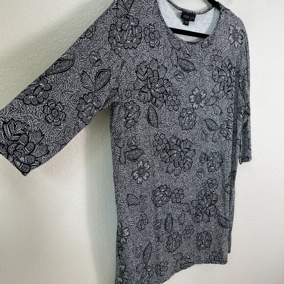 J Jill Wearever Collection Womens Medium Stretch Tunic Top Pleated Back Shirt - Picture 5 of 8